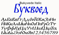 Шрифт Bukyvede Italic